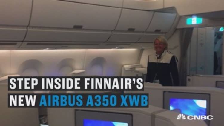 We took a tour of Finnair's new Airbus 350