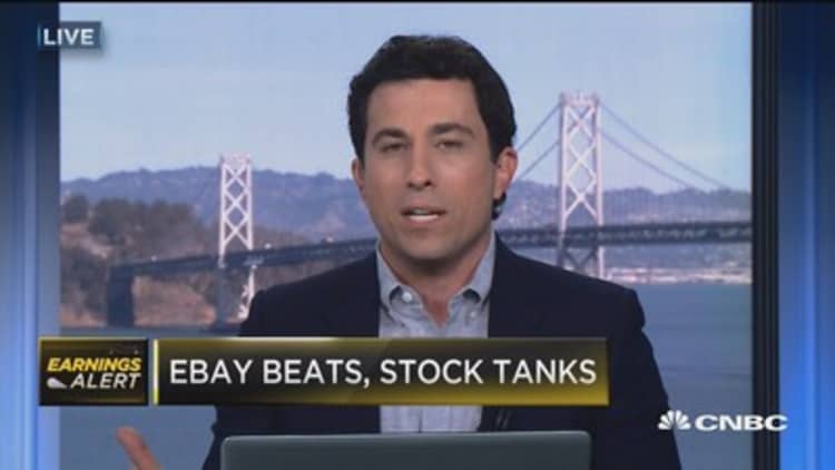 Ebay beats, stock tanks