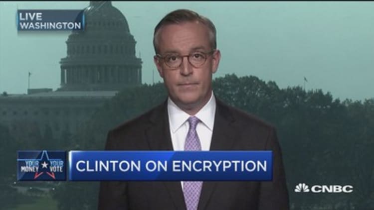 Clinton's encryption position