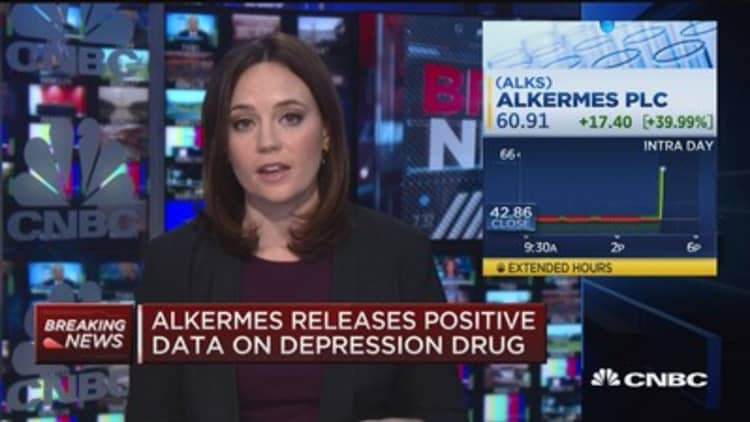 Alkermes releases positive data on depression data