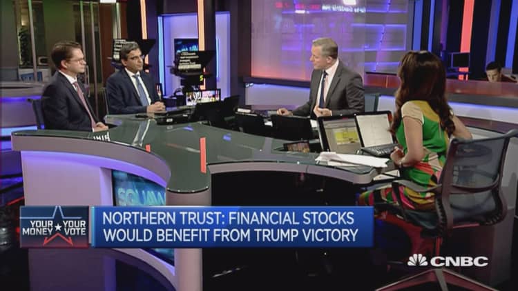 Financial stocks would benefit from Trump victory: Northern Trust