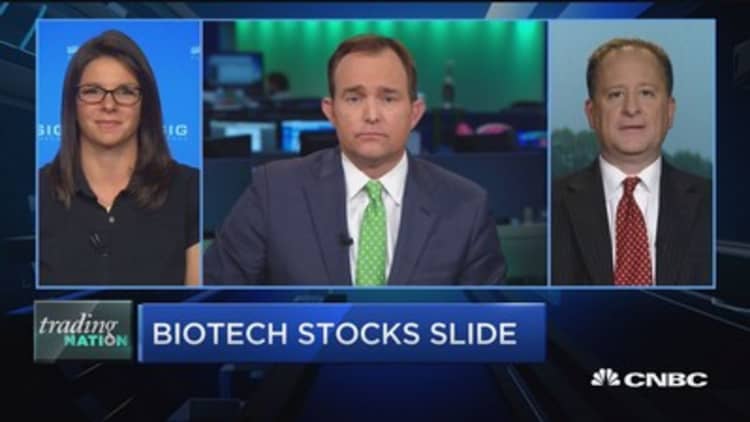 Trading Nation: Biotech stocks slide