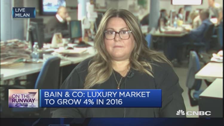 Luxury market sales to top a trillion euros in 2016: Bain & Co
