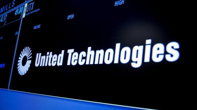 RT: United Technologies, NYSE ticker 