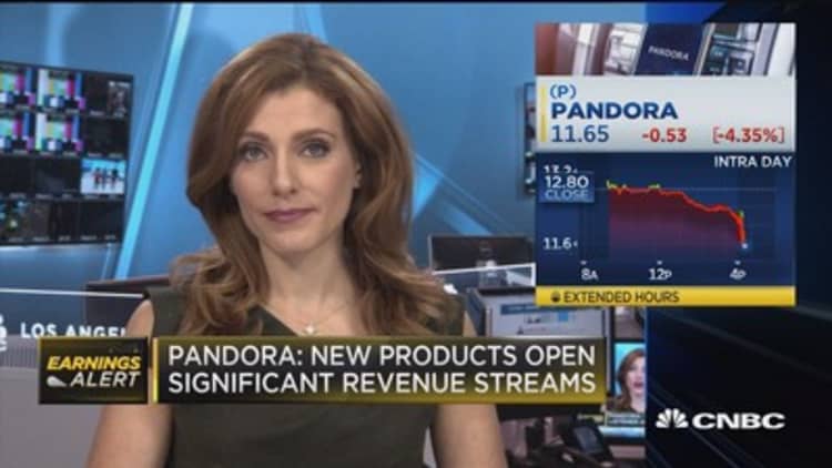 Pandora disappoints on top & bottom