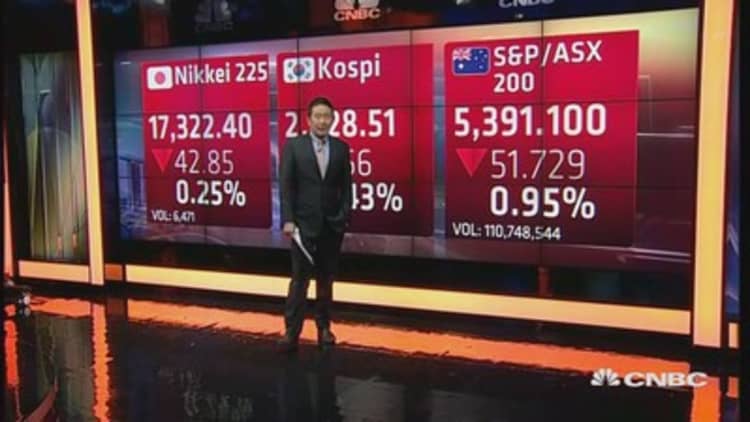 Asia markets open in the red