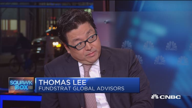 Tom Lee: 'Catch up rally' may be brewing amid 'strange' market