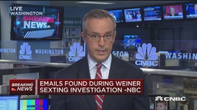 Emails found during Weiner sexting investigations -NBC