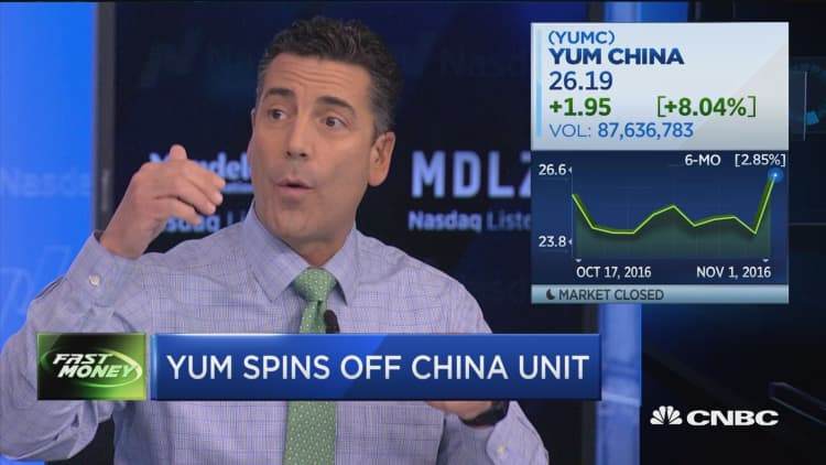 Yum spins off China unit