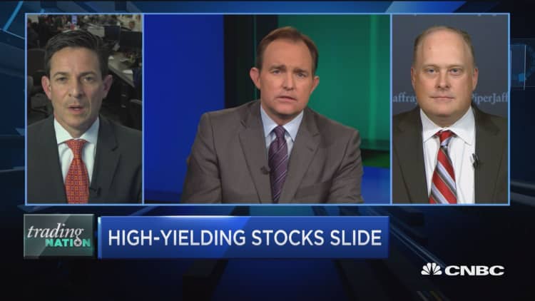 Trading Nation: High-yielding stocks slide