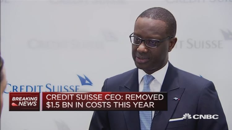Removed $1.5B in costs in 2016: Credit Suisse CEO 
