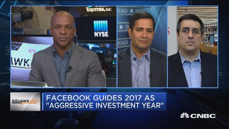 Facebook guides for 'aggressive investment year' in 2017