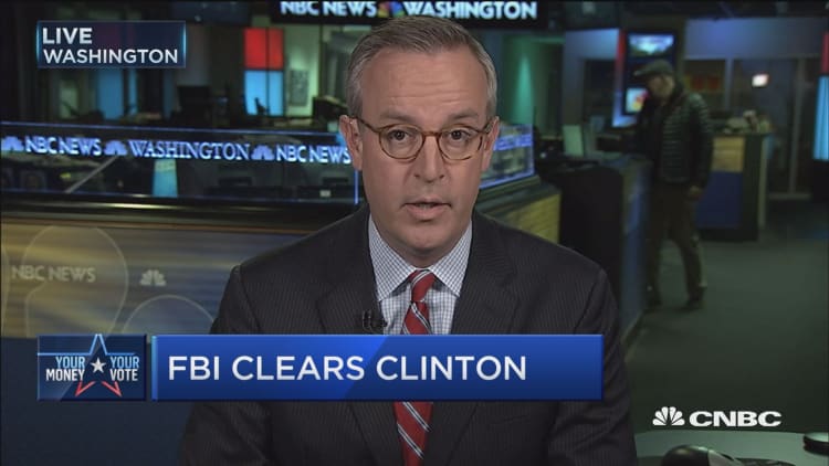 FBI clears Clinton in email review