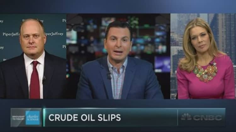 Crude oil sees string of slides