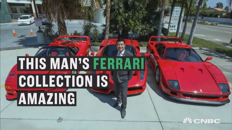 Jay Leno swoons over a man's $12 million Ferrari collection