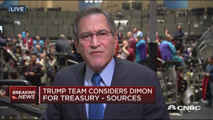 Santelli: Trump supporters won't question Dimon as Treasury Sec.