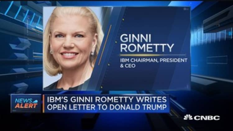 IBM's Ginni Rometty writes open letter to Donald Trump