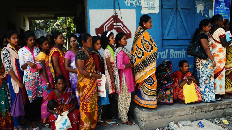Here's why long lines are forming outside of India's banks