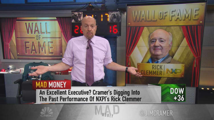 Jim Cramer inducts a new CEO into his 'wall of fame'
