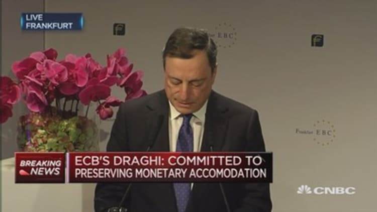 Euro economy is recovering at a moderate, steady pace: Draghi