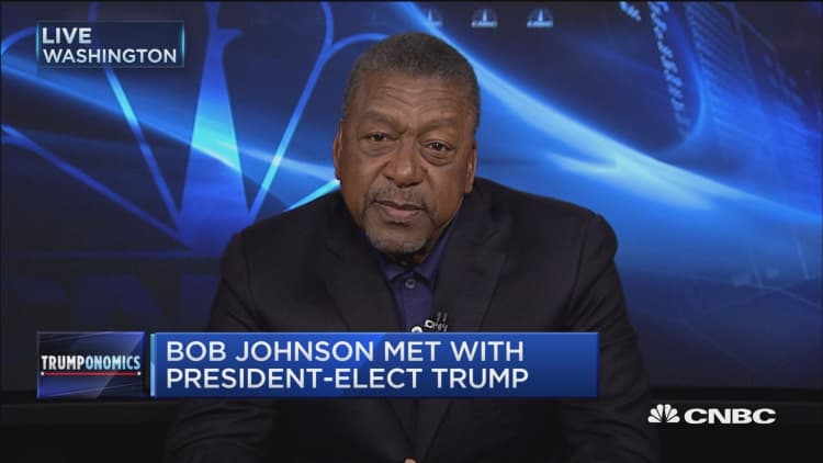 We focused on the business issues: Bob Johnson on Trump meeting