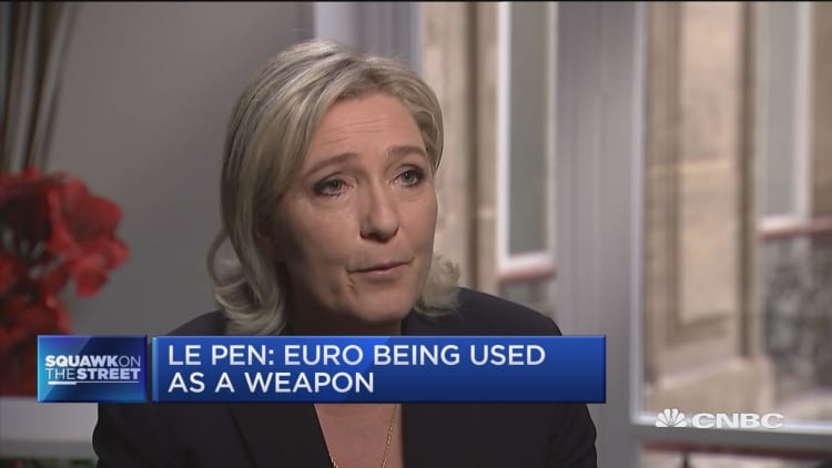 Le Pen: Euro is an economic failure 
