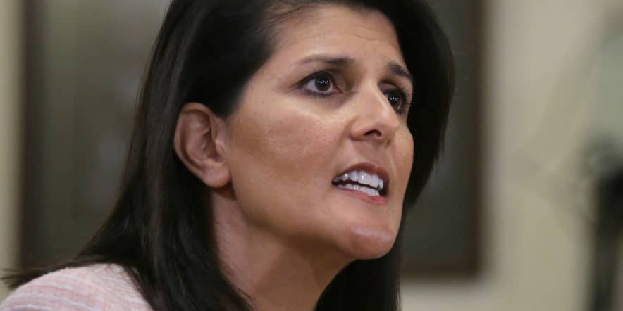 UN Ambassador Haley says US 'in no way sees peace in Syria with Assad' at the helm