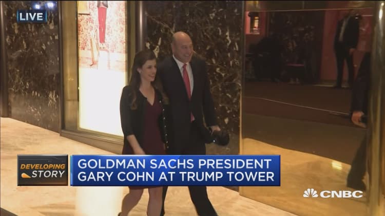 Goldman Sachs president meets with Trump