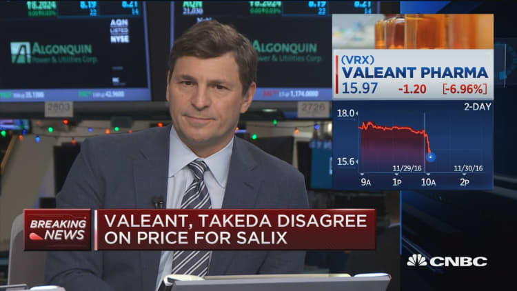 Valeant and Takeda disagree on price for Salix