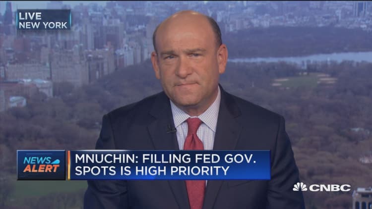Mnuchin: Filling Fed gov. spots is high priority