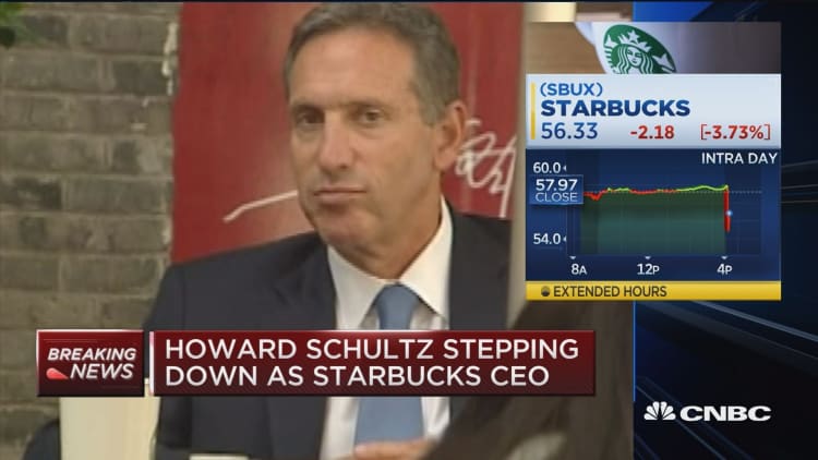 Howard Schultz stepping down as Starbucks CEO