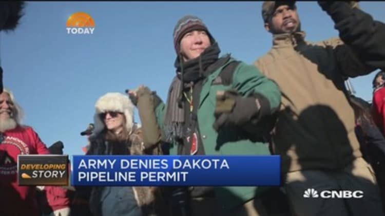 Protesters celebrate Dakota pipeline victory