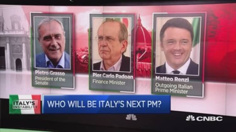 Who will step up into the Italy PM role?