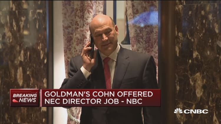 Goldman's Cohn offered NEC director job - NBC