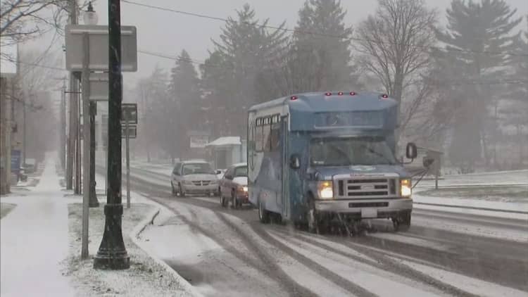 Winter storm heads to Northeast US