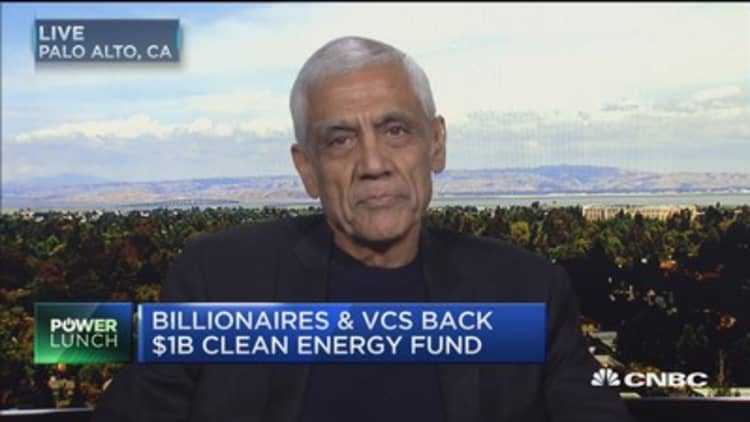 Khosla: 'Great economic opportunity' in clean energy fund