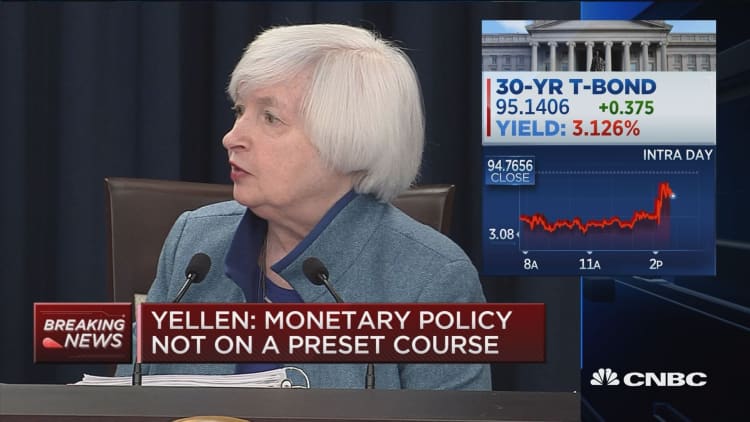 Yellen: 3 project hikes 'a modest adjustment' of rate path