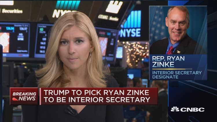 Trump to pick Ryan Zinke to be Interior secretary