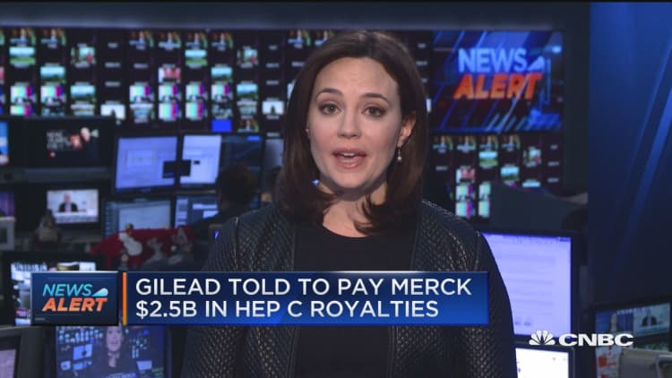 Gilead told to pay Merck $2.5B in Hep C royalties