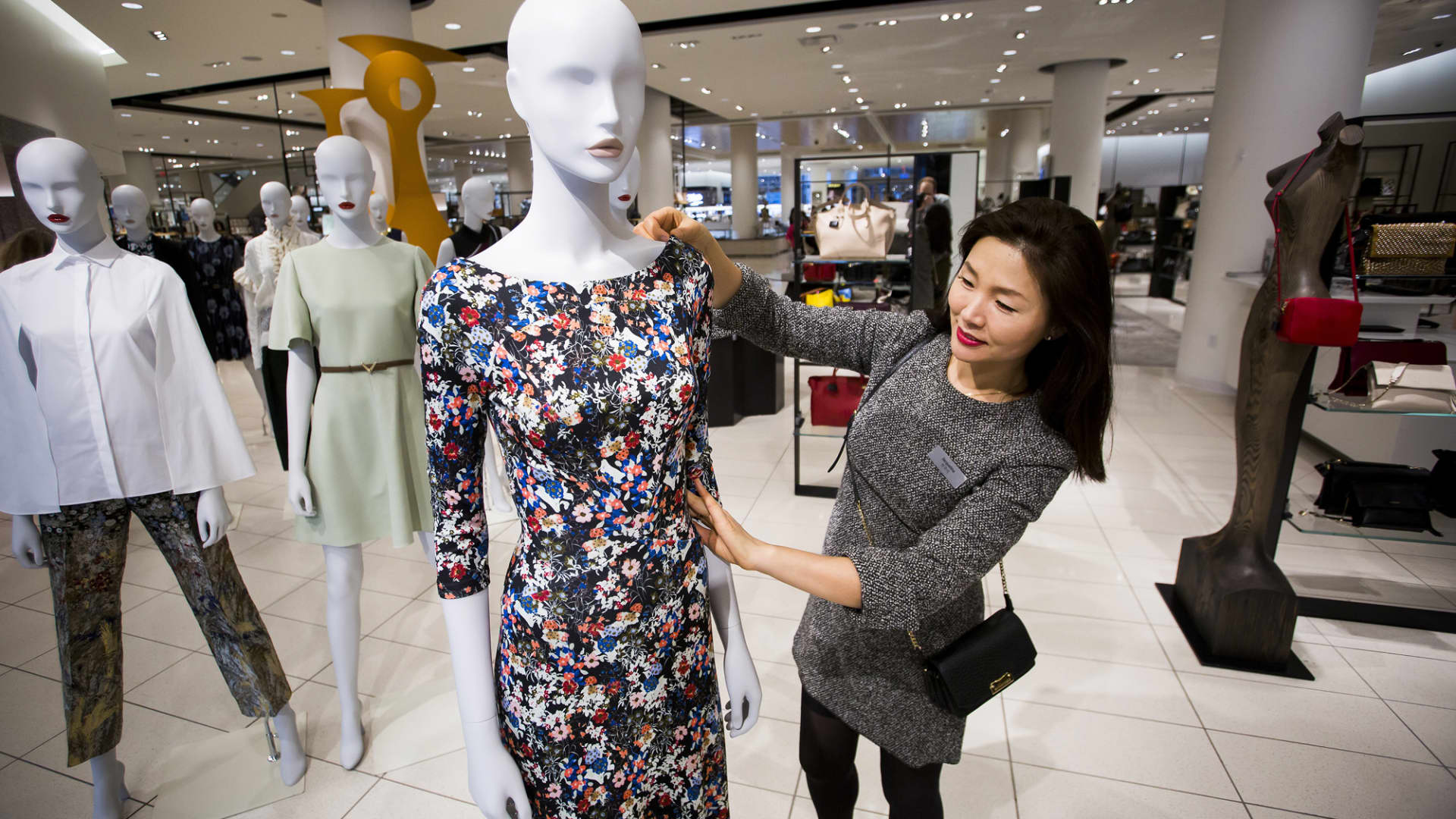 Mannequins in retail stores, like in Nordstrom pictured here, are meant to draw shoppers in and inspire customers to put together similar outfits.