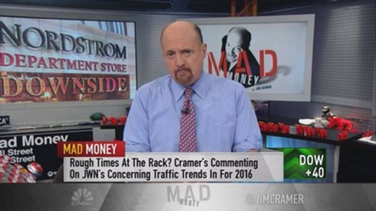 Cramer chronicles the decline of department stores, and how Nordstrom is 'cannibalizing itself'