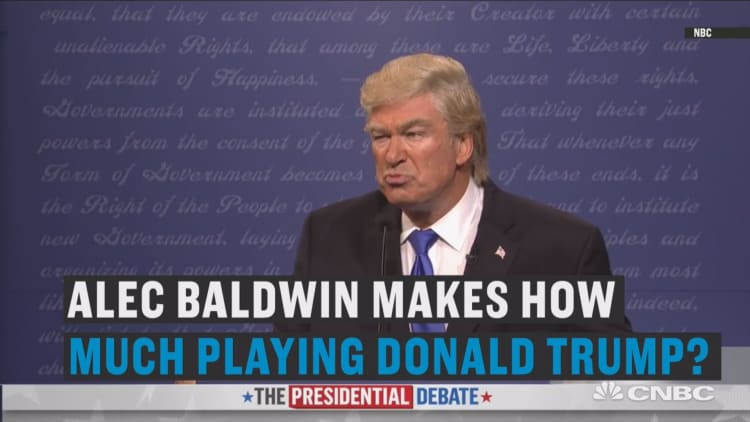 Alec Baldwin gets paid how much to play Trump?