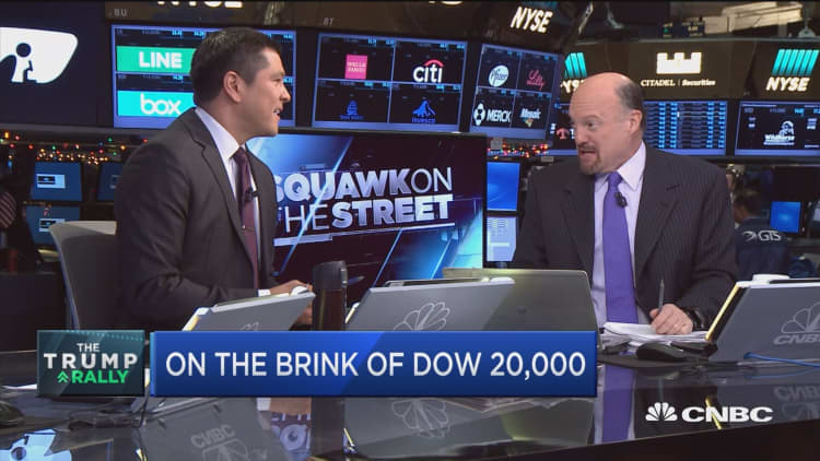 Don't expect Dow 20K to happen on Wednesday, Cramer says