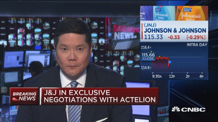 J&J in exclusive negotiations with Actelion