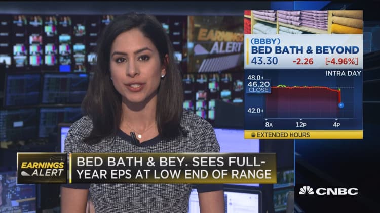 Bed Bath & Beyond misses on top & bottom lines