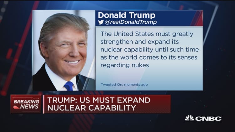 Trump: US must expand nuclear capability