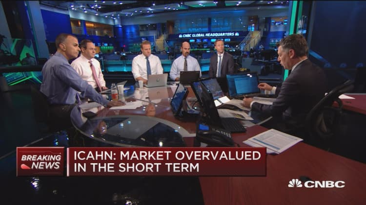 Icahn: Market overhauled in the short term