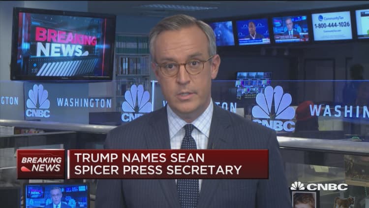 Trump names Sean Spicer Press secretary