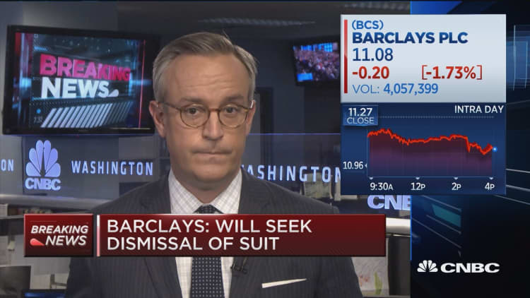 Barclays: Will seek dismissal of suit
