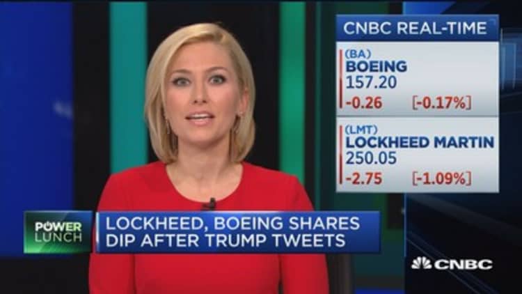 Lockheed, Boeing shares dip after Trump tweets
